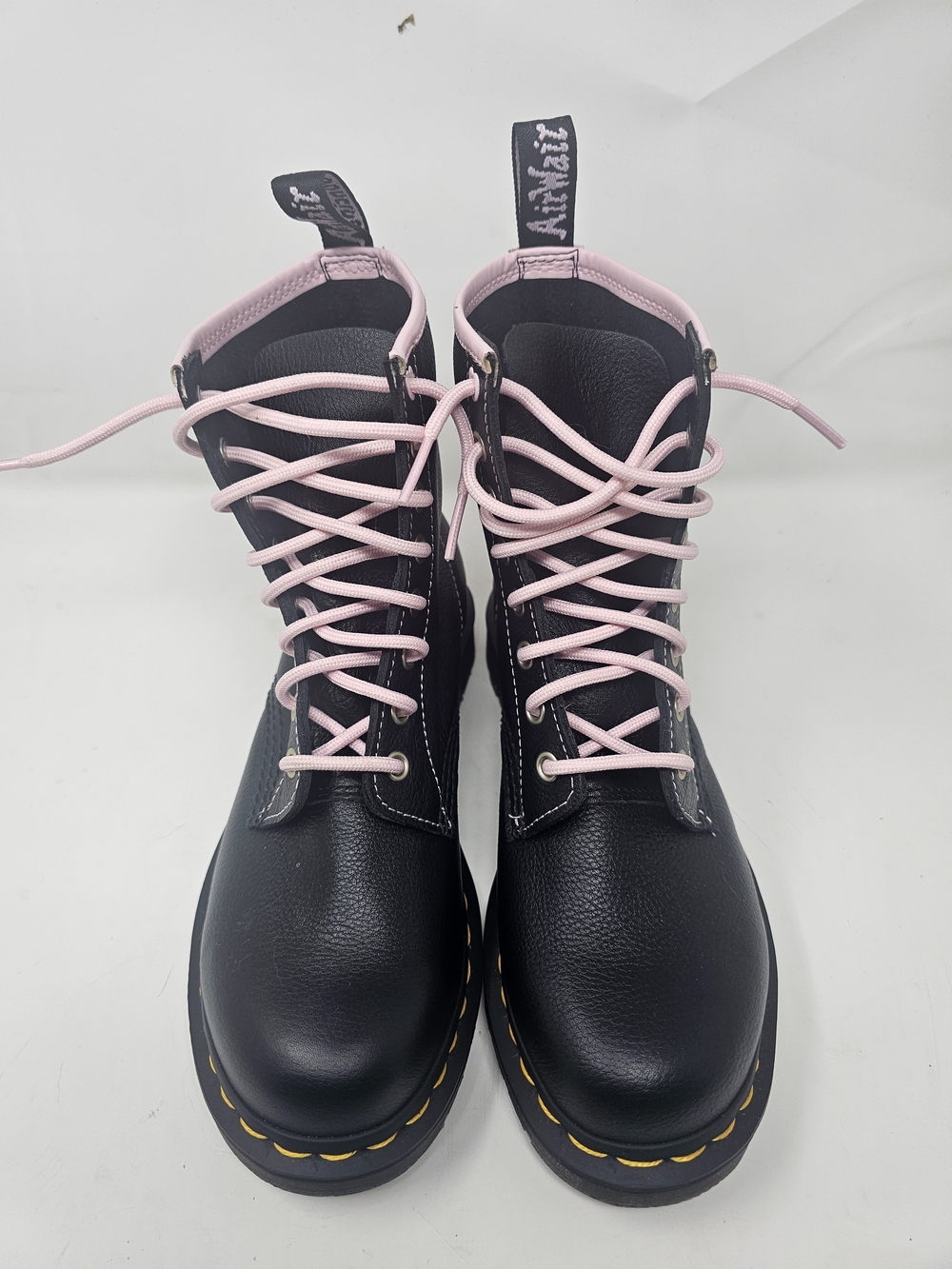 Dr. Martens-(WMNS) Dr. Martens 1460 Contrast Leather Lace Up Boots 'Black Pink. - Picture 3 of 12